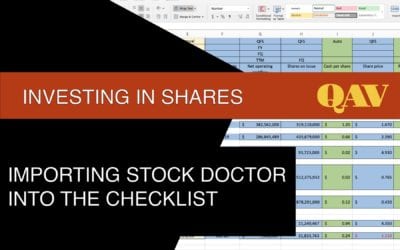 Importing Stock Doctor into our Investing Analysis Checklist