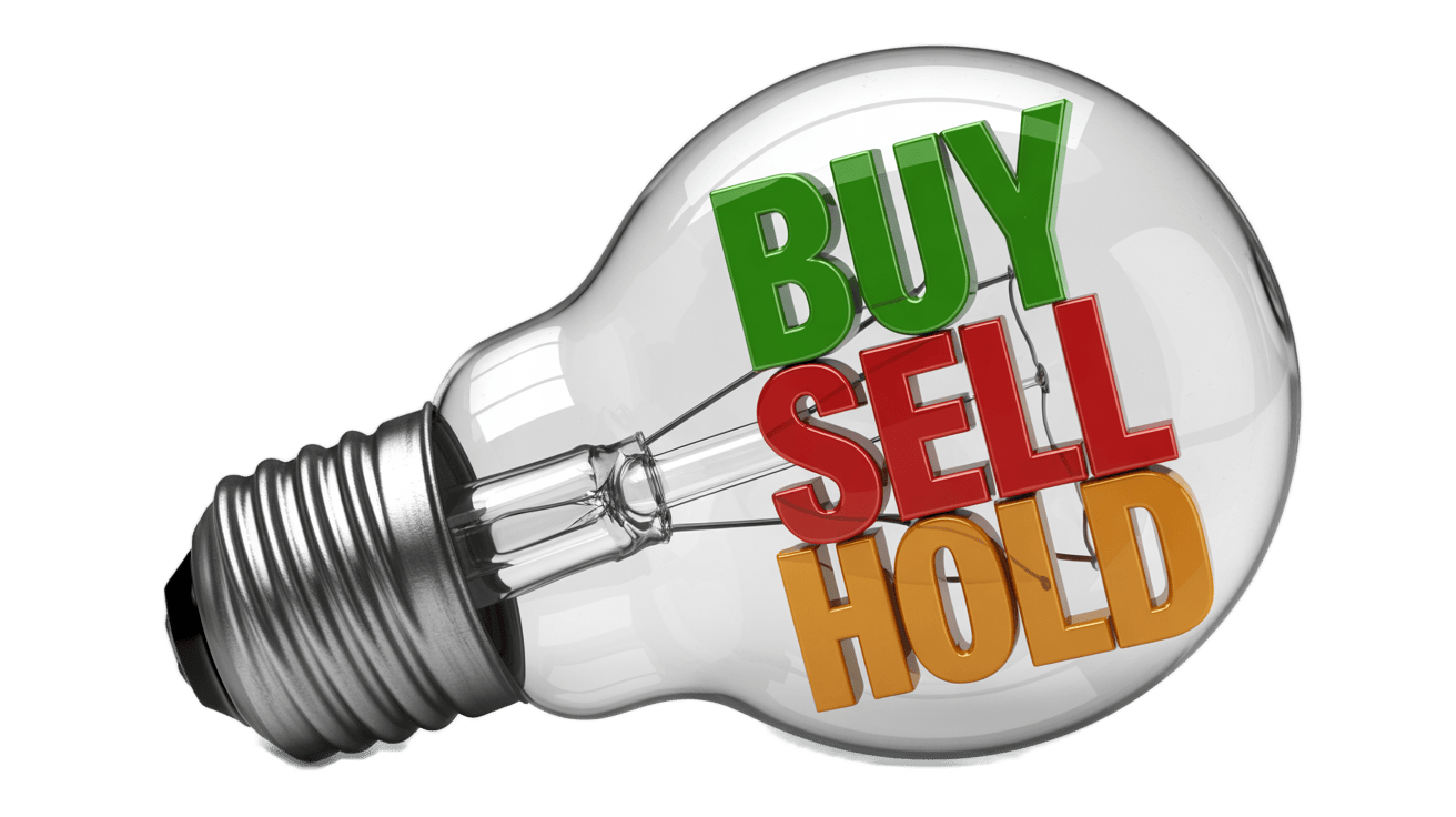 buy sell hold lightbulb qav