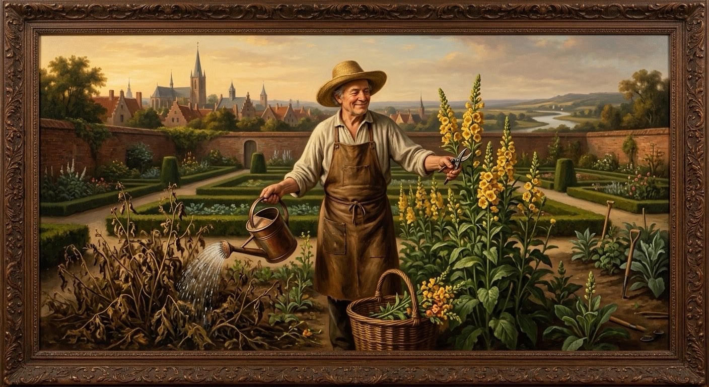 cutting flowers